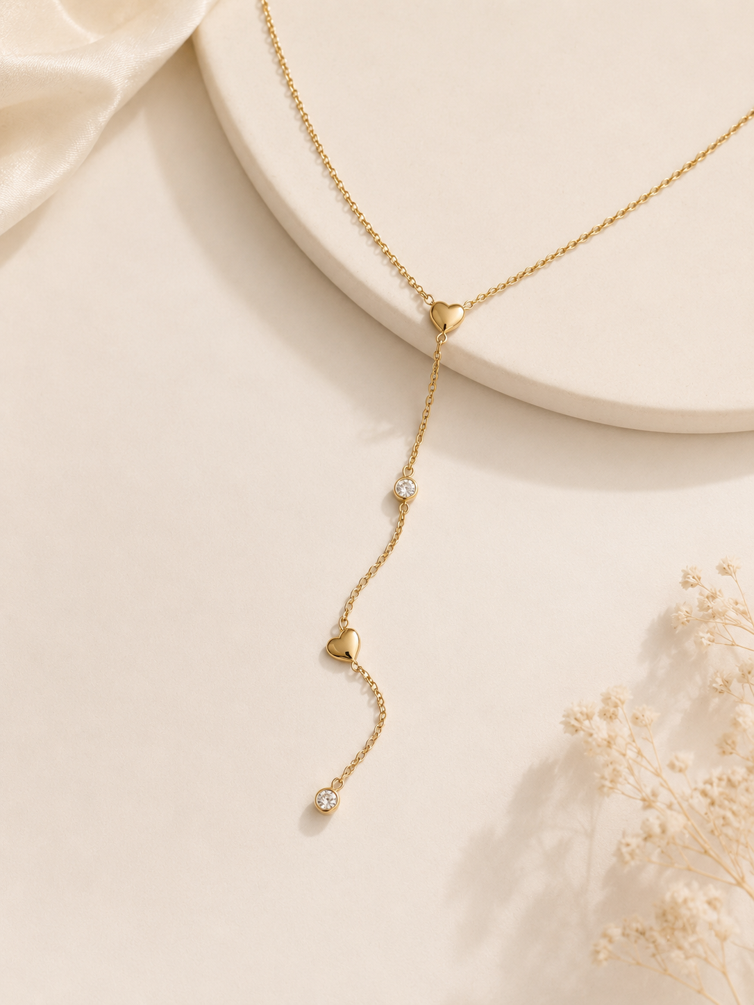 Cherie Y Heart Necklace