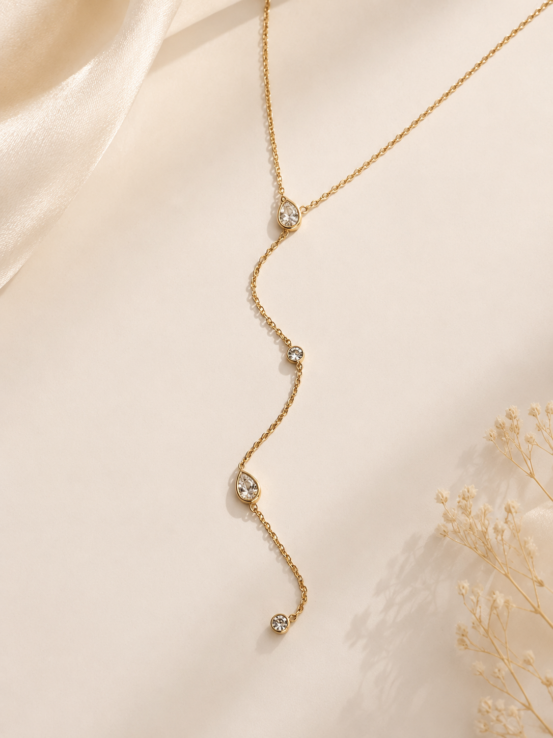 Dainty Drop Y Necklace