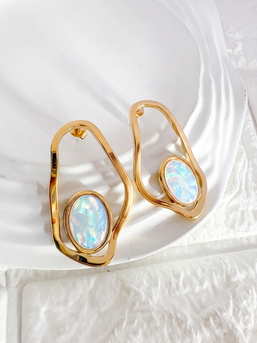 Abstract Maple Earring