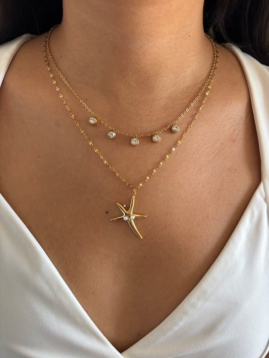 Starfish Layered Necklace
