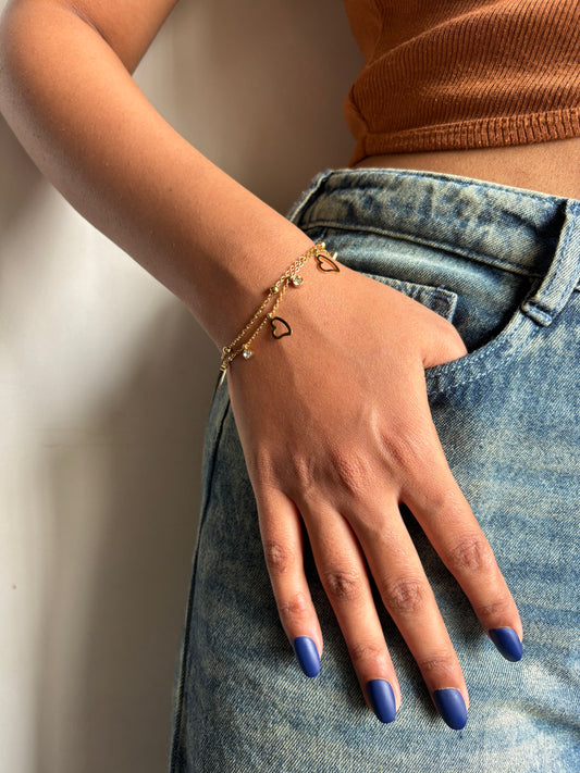 Julliet Heart Layered Bracelet