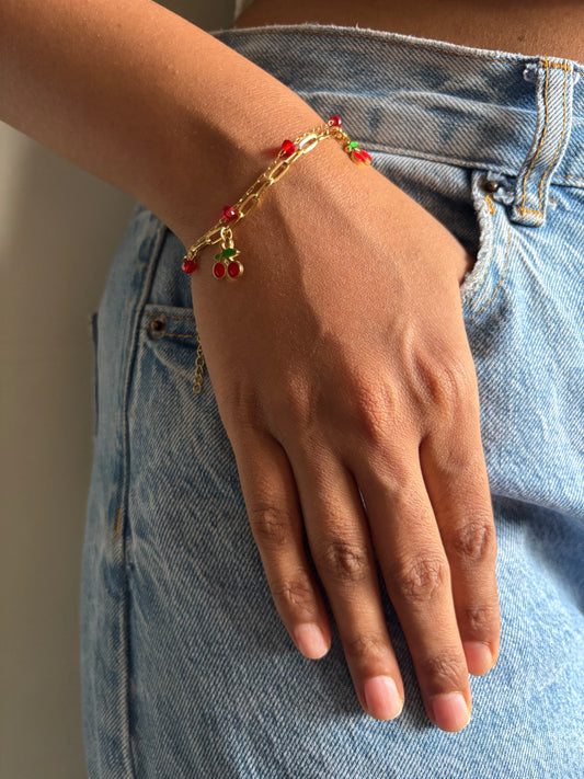 Cherry-Affair Layered Bracelet