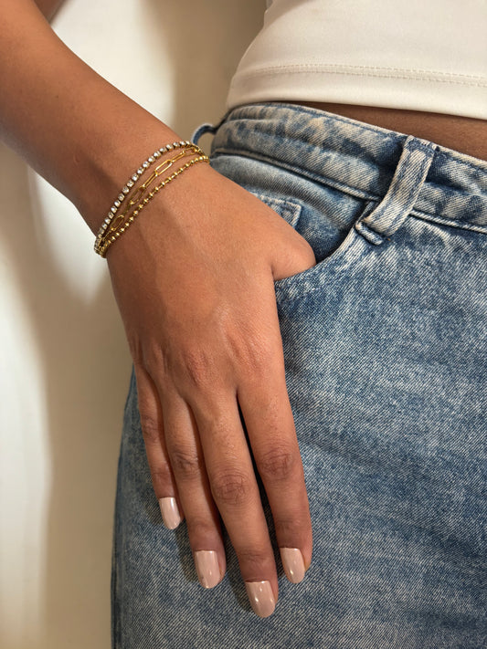 Cubic Tennis Layered Bracelet