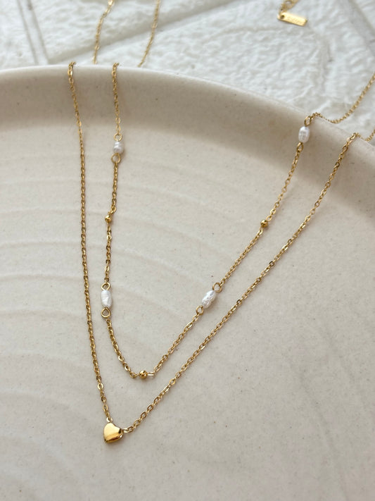 Minimal Pearl Dune Necklace