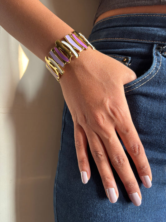 Purple Haze Splash Adjustable Cuff