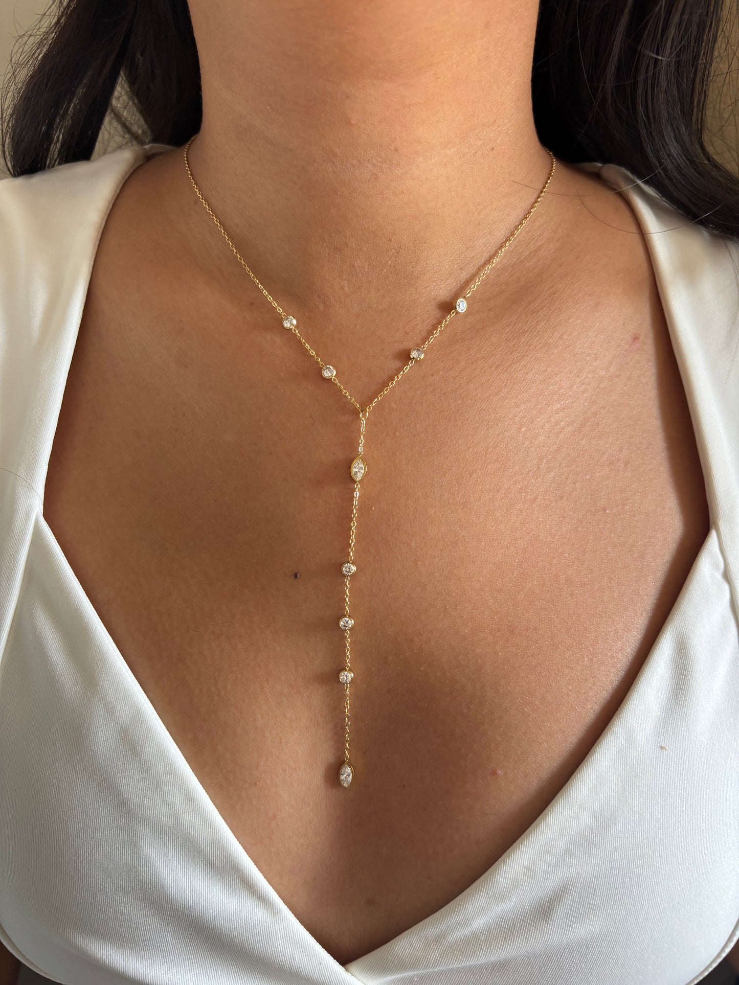 Marquise Y-Drop Necklace
