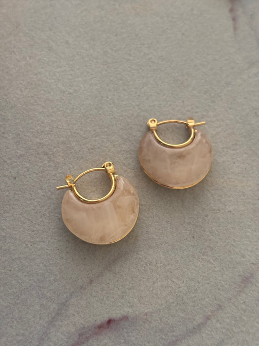 Lunar Glass Hoops