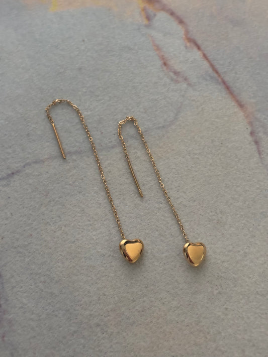 Needle Heart Earring