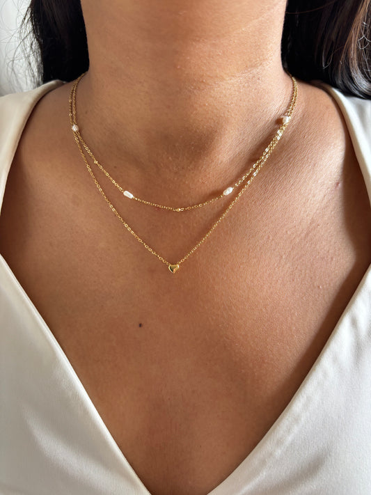 Minimal Pearl Dune Necklace