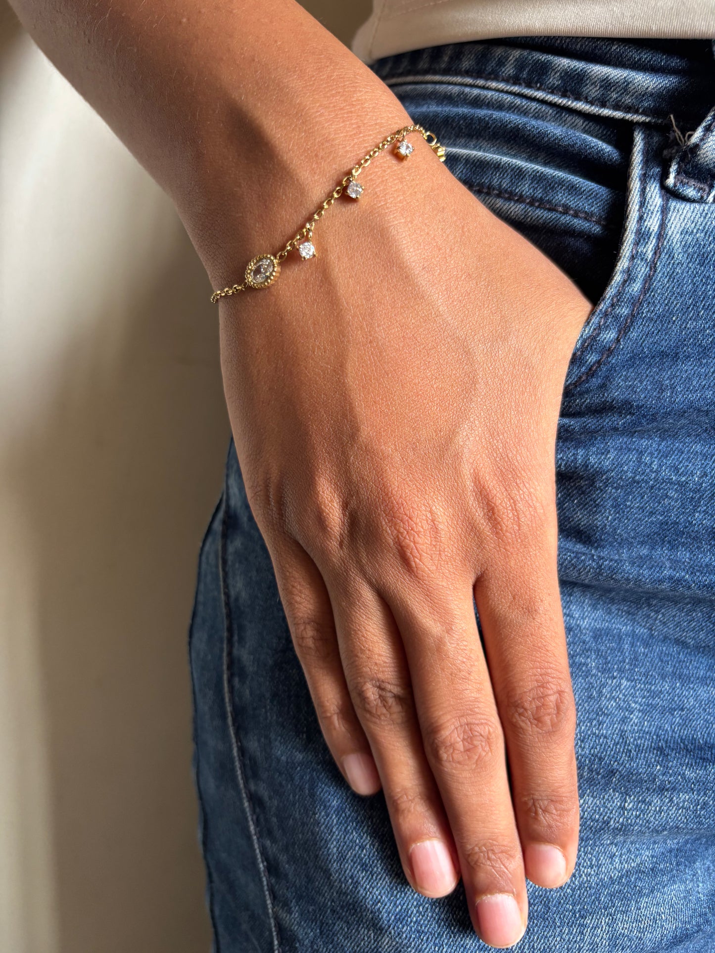 Serena Charm Drop Bracelet