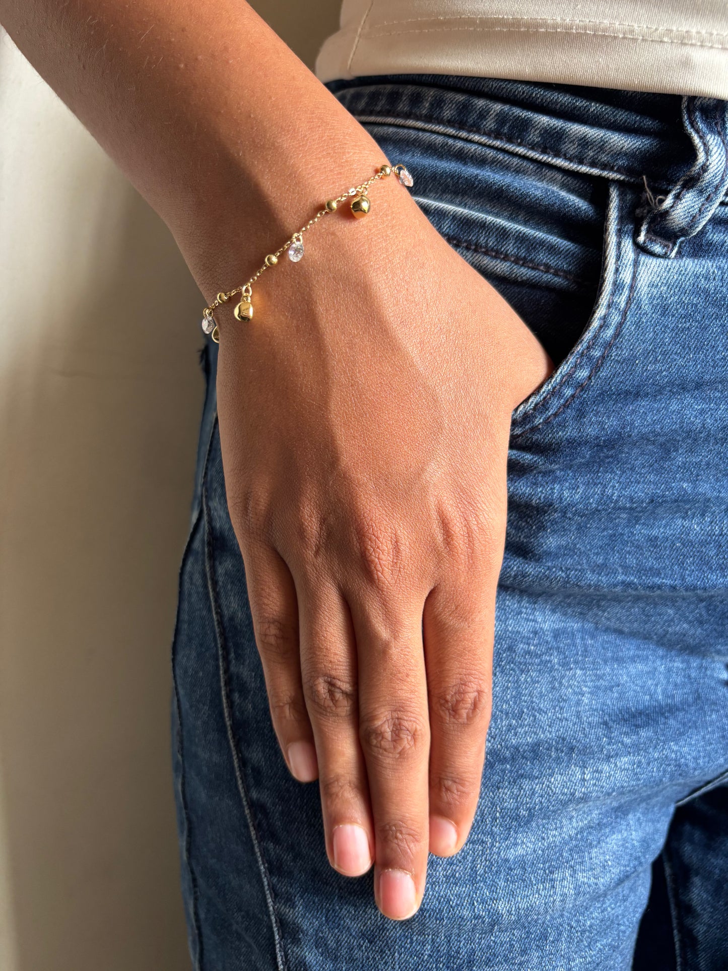 Stephy Crystal Charm Bracelet