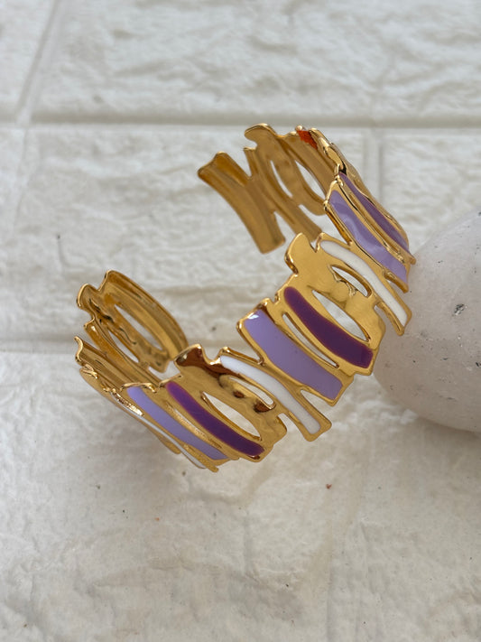 Purple Haze Splash Adjustable Cuff