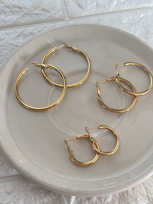 Classic Hoops Combo - 3 Stainless Steel