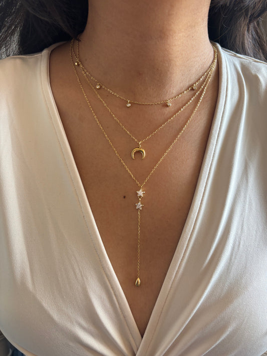 Lunar Y-Charm Necklace