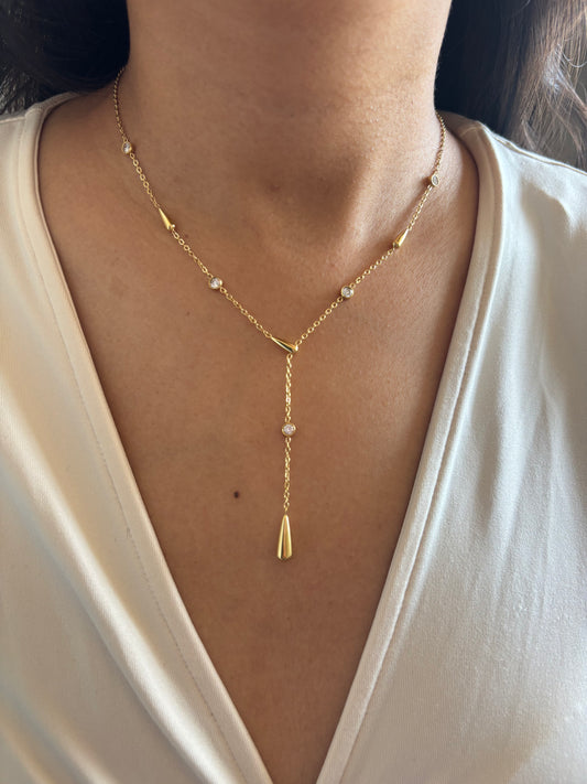 Drip-Drop Studded Necklace