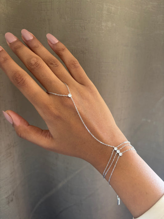 Silver Sarah Hand Chain
