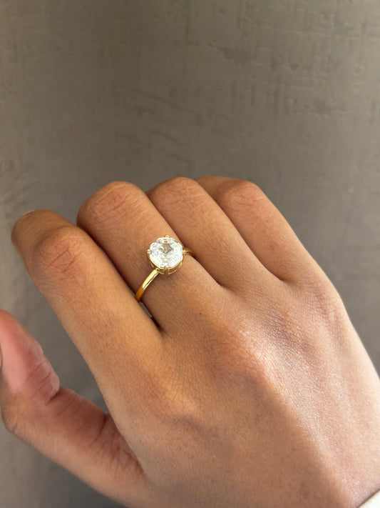 Solitaire Shine Adjustable Ring