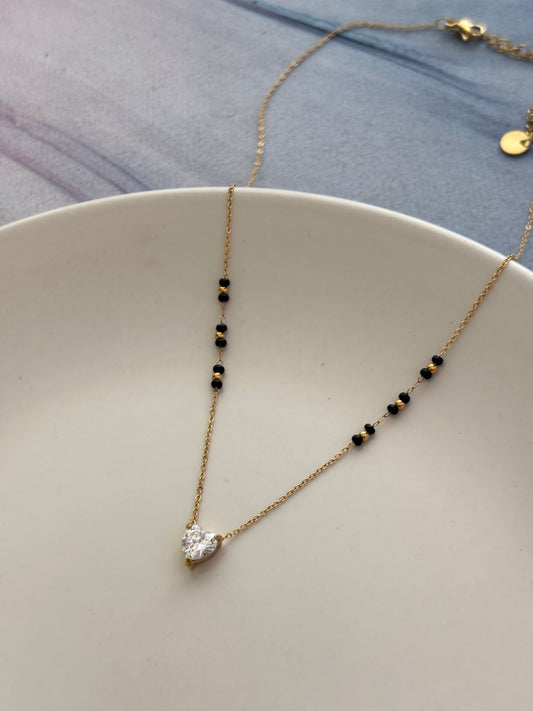 Heart Solitaire Mangalsutra