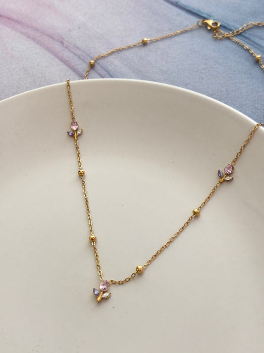 Lilac Tulip Necklace