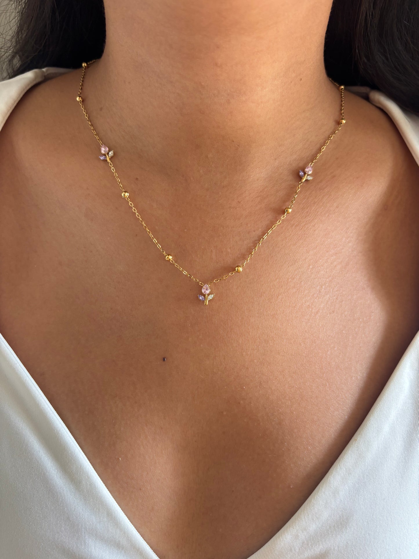 Lilac Tulip Necklace