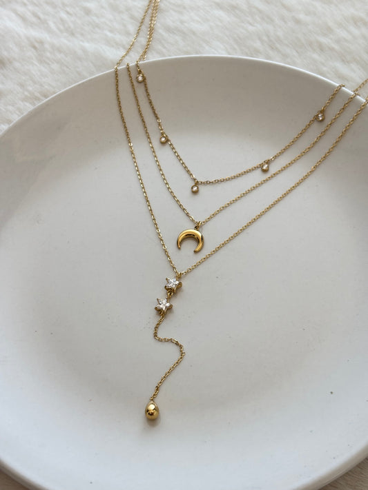 Lunar Y-Charm Necklace