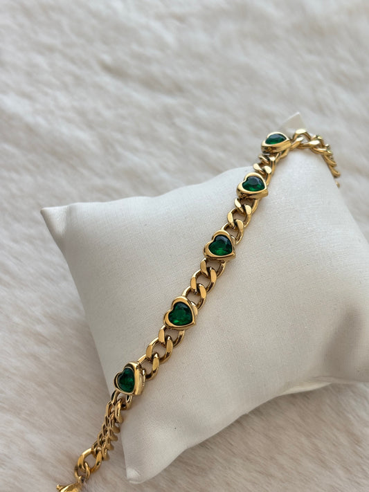 Amara Emerald Chunky Bracelet