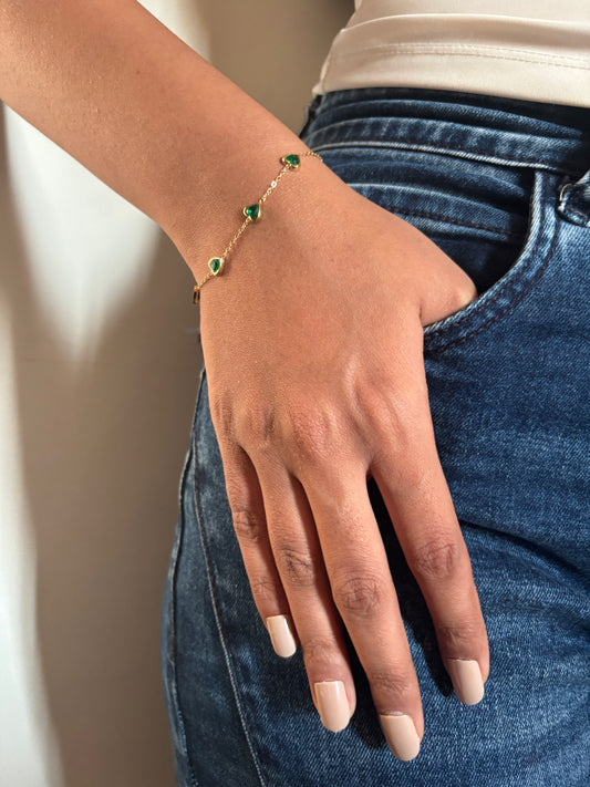 Emerald Cupid Bracelet
