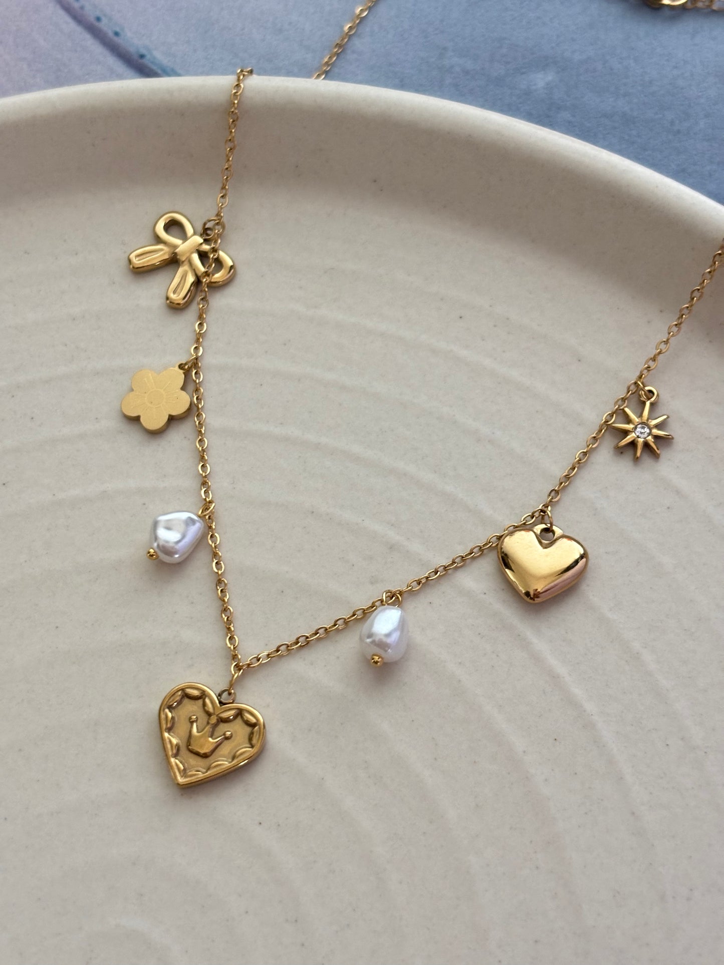 Coquette Bow Charm Necklace