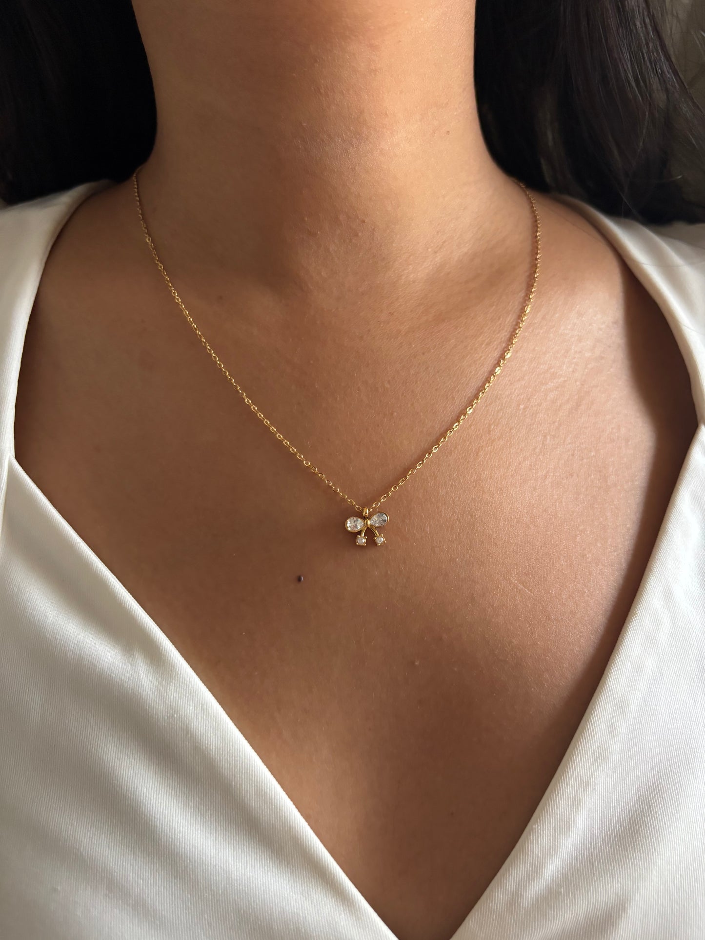 Sterling Bow Necklace