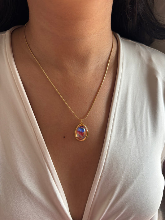 Jelly Opal Charm Necklace