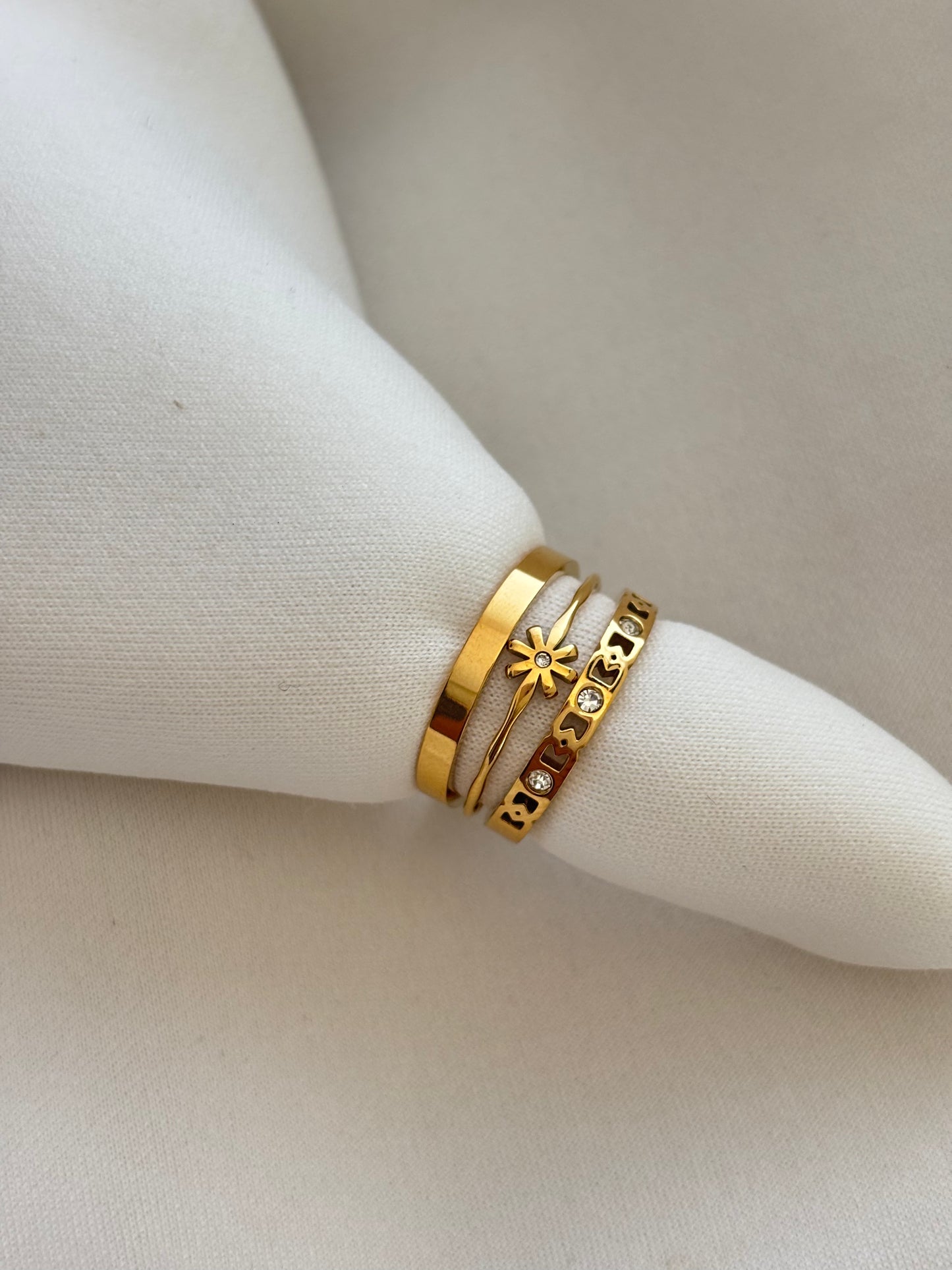 Bloom Ring Stack (Set of 3)