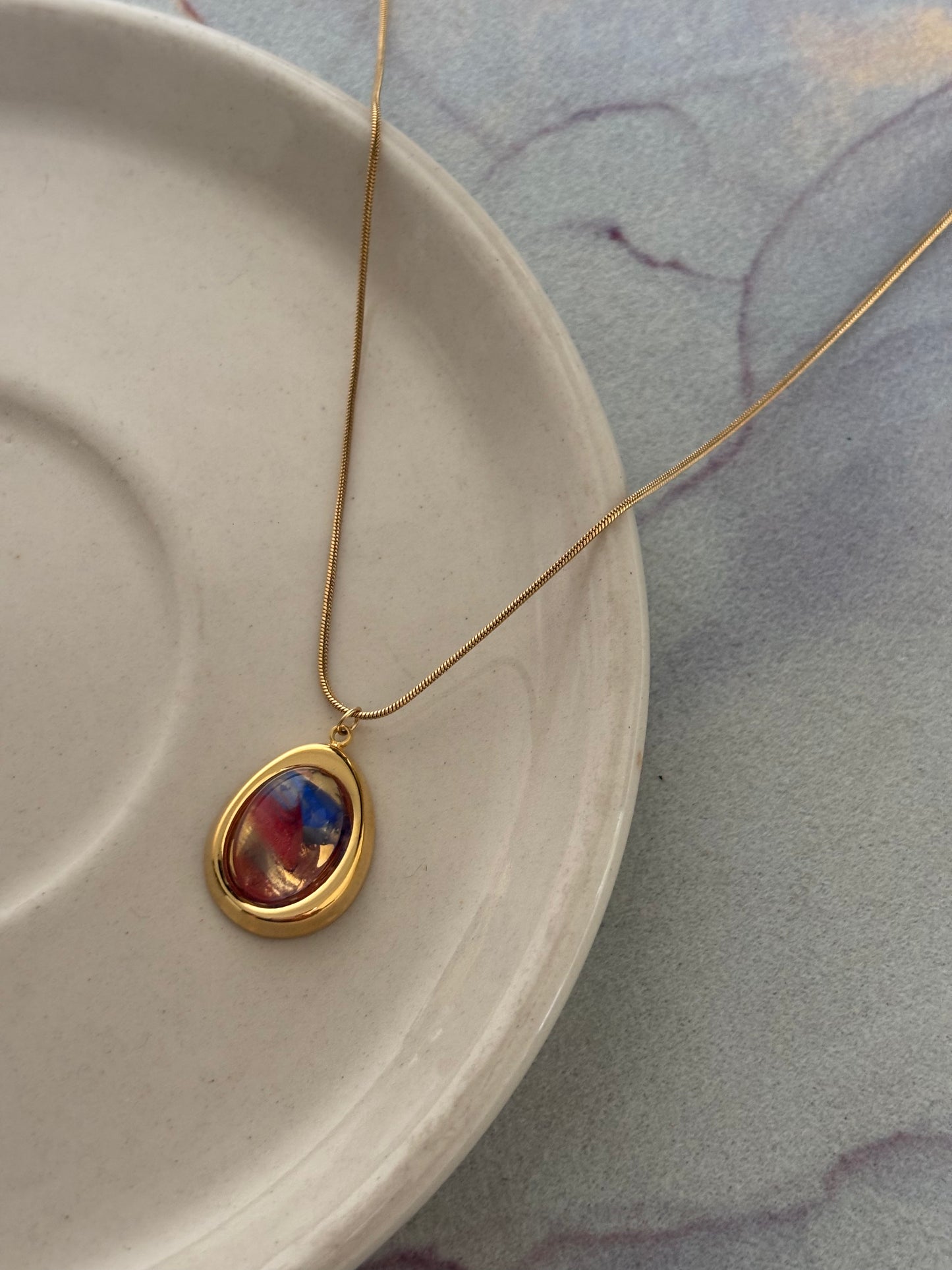 Jelly Opal Charm Necklace