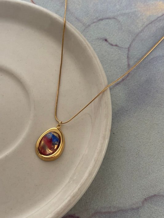 Jelly Opal Charm Necklace