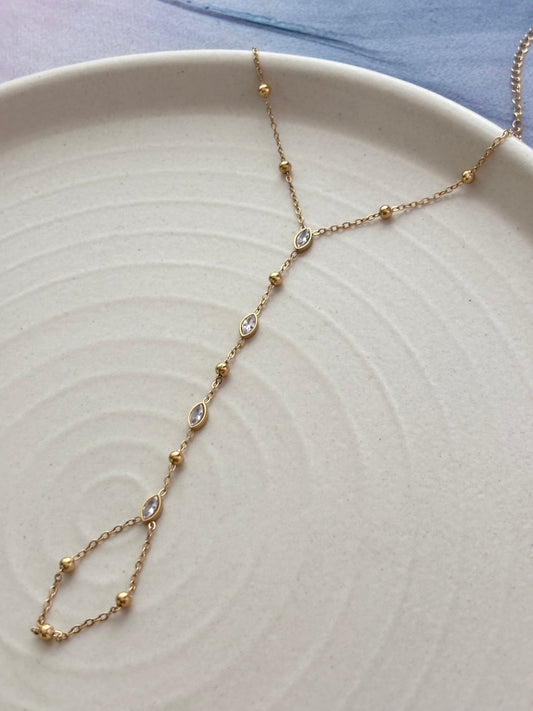 Marquise Solitaire Hand Chain