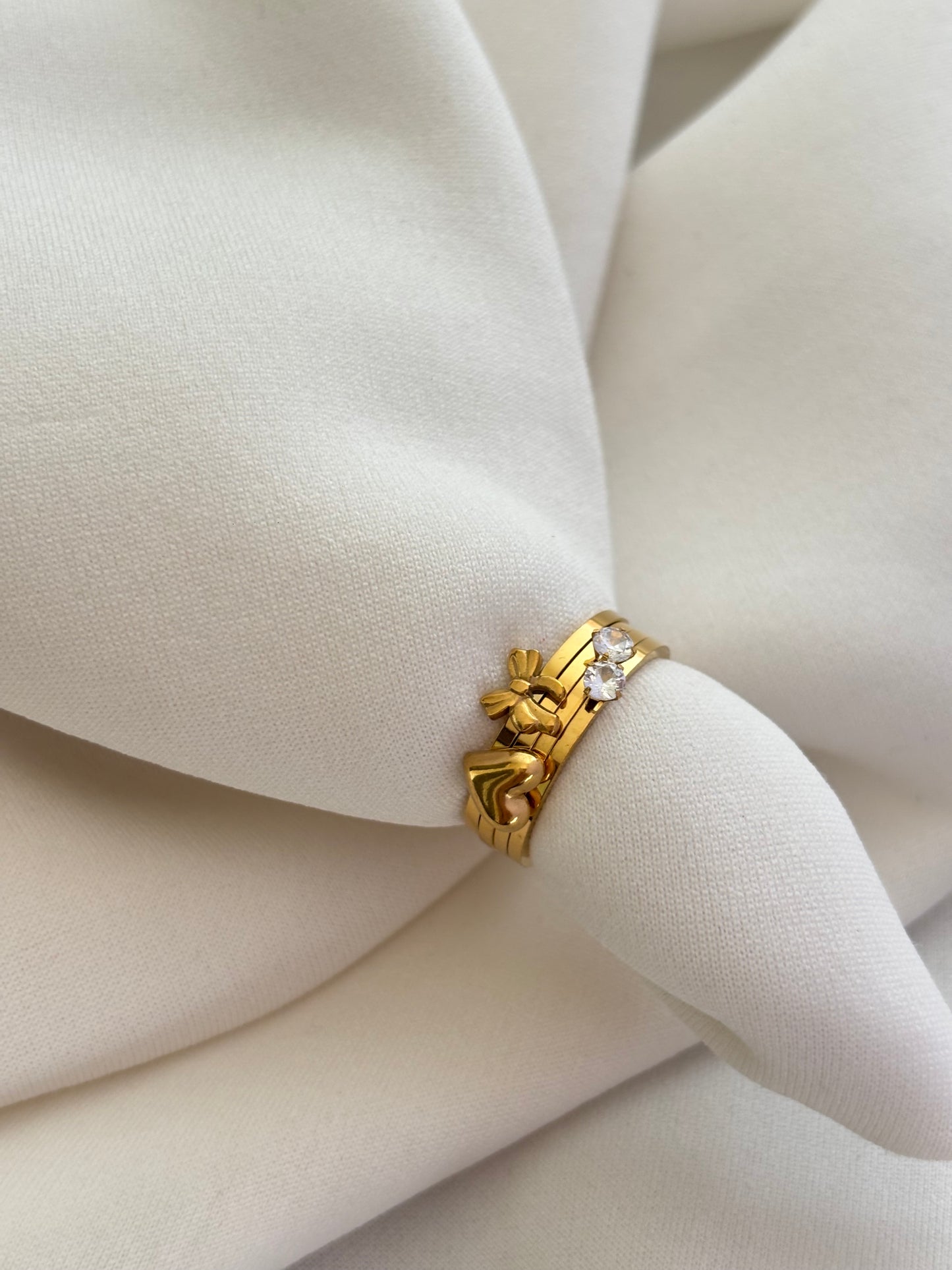 Bow Romance Ring stack
