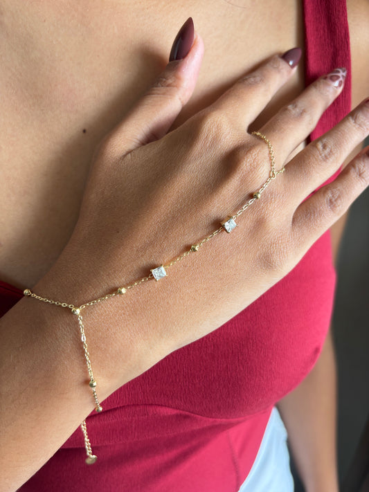 Pricness Solitaire Hand Chain