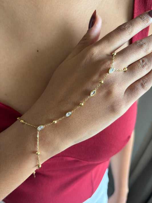 Marquise Solitaire Hand Chain