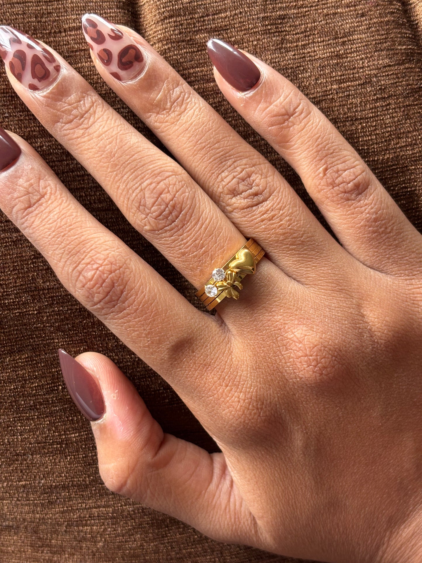 Bow Romance Ring stack