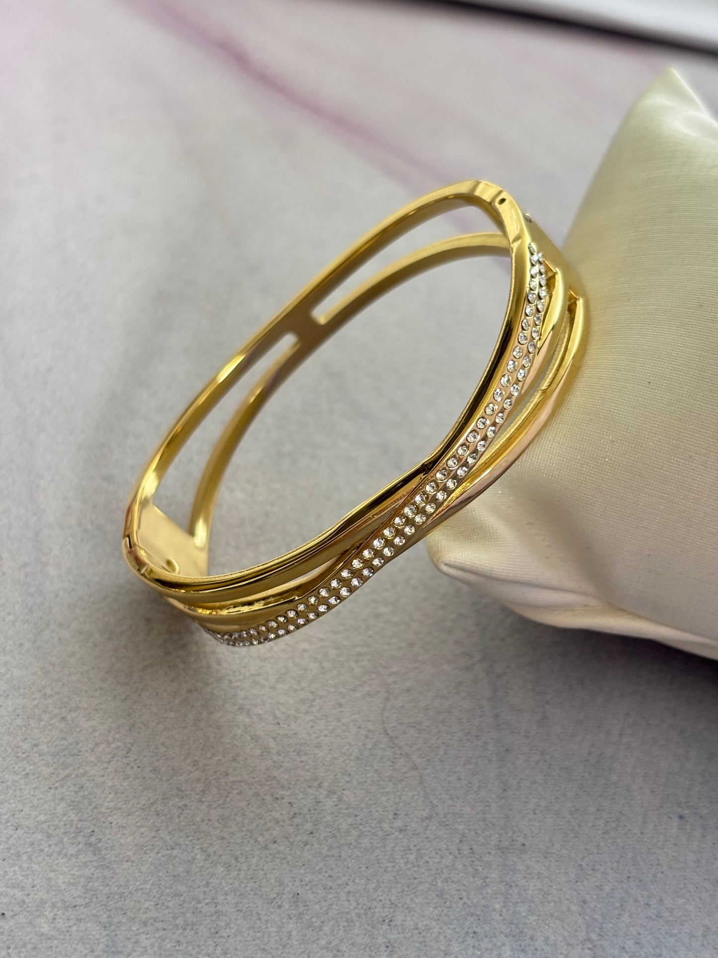 Cross-over Studded Bracelet