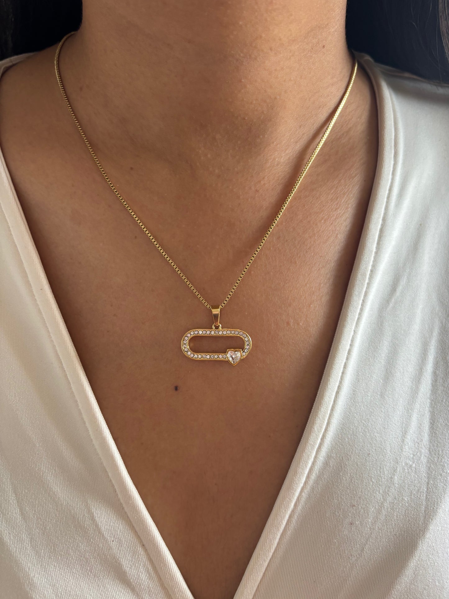 Clip Heart Necklace