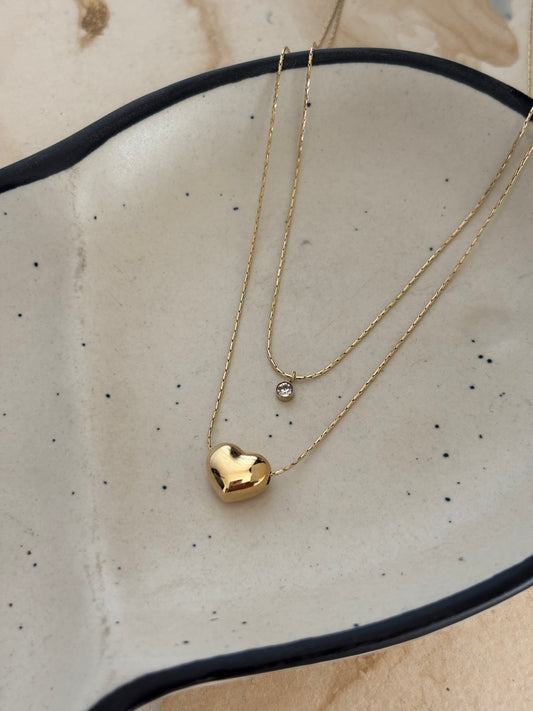 Dainty Coretta Heart Necklace