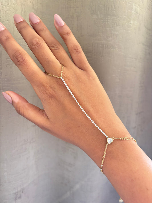 Heart Tennis Hand Chain