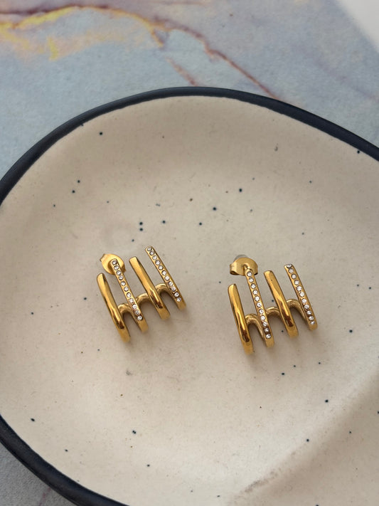 Gilded Studded Earrings