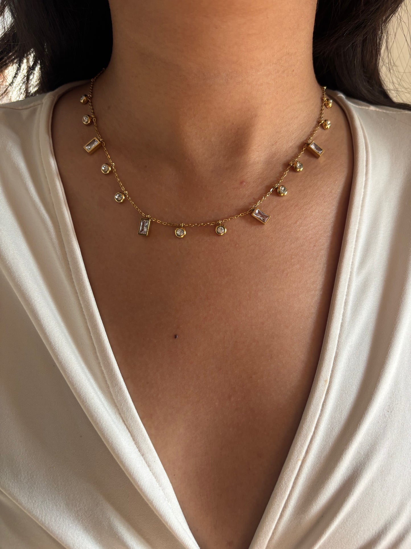 Clear Charm Necklace