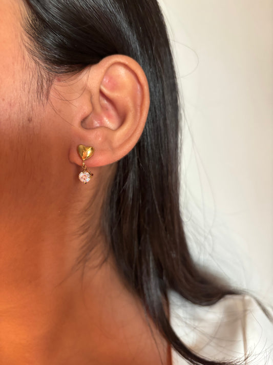 Heart Drop Studs