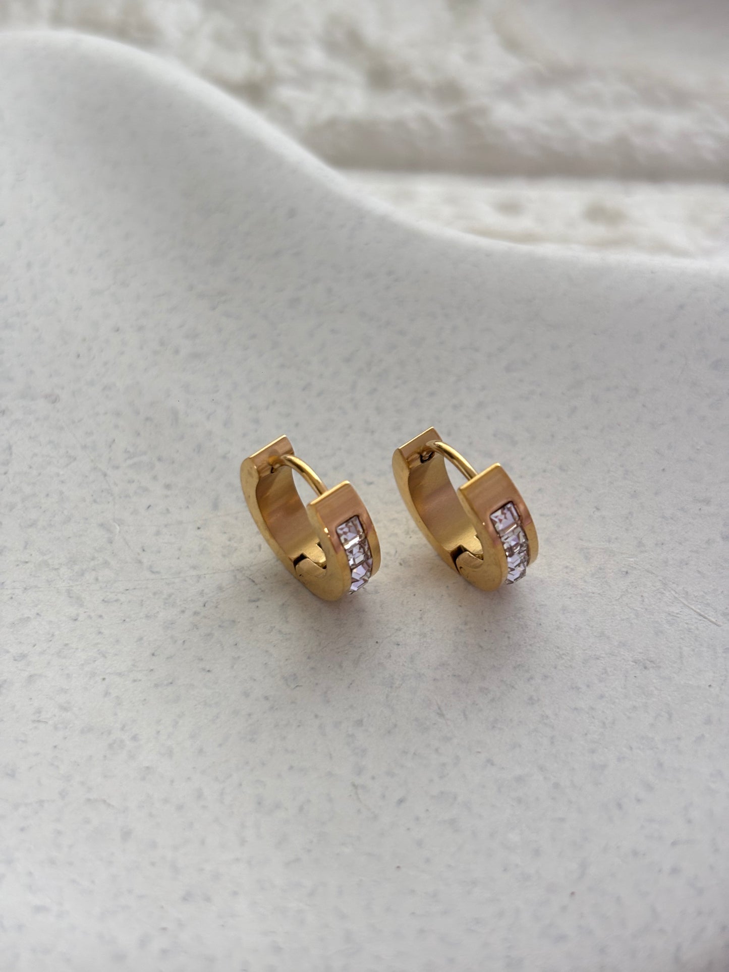 Mini Eternity Studded Hoops