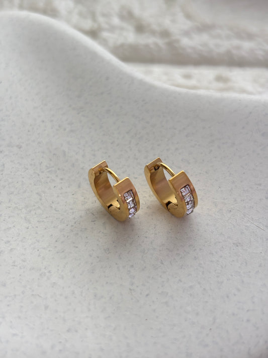Mini Eternity Studded Hoops