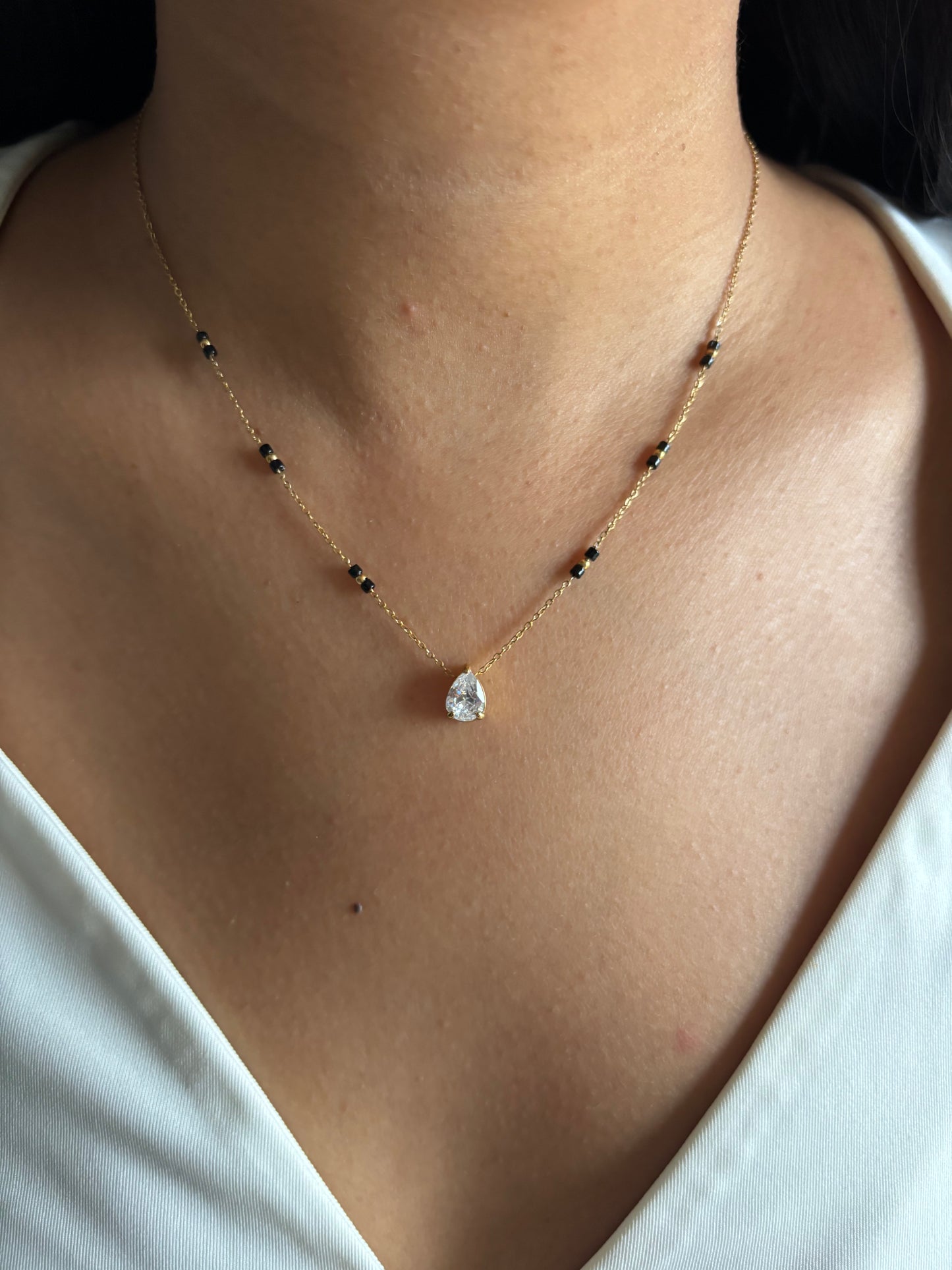Pear Solitaire Mangalsutra