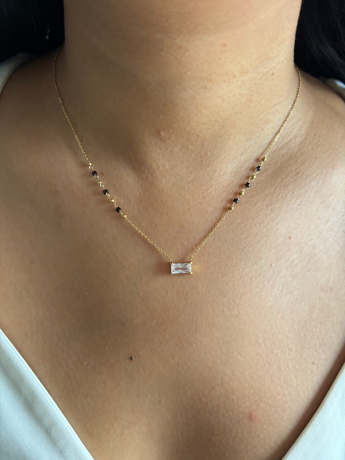 Emerald Solitaire Mangalsutra