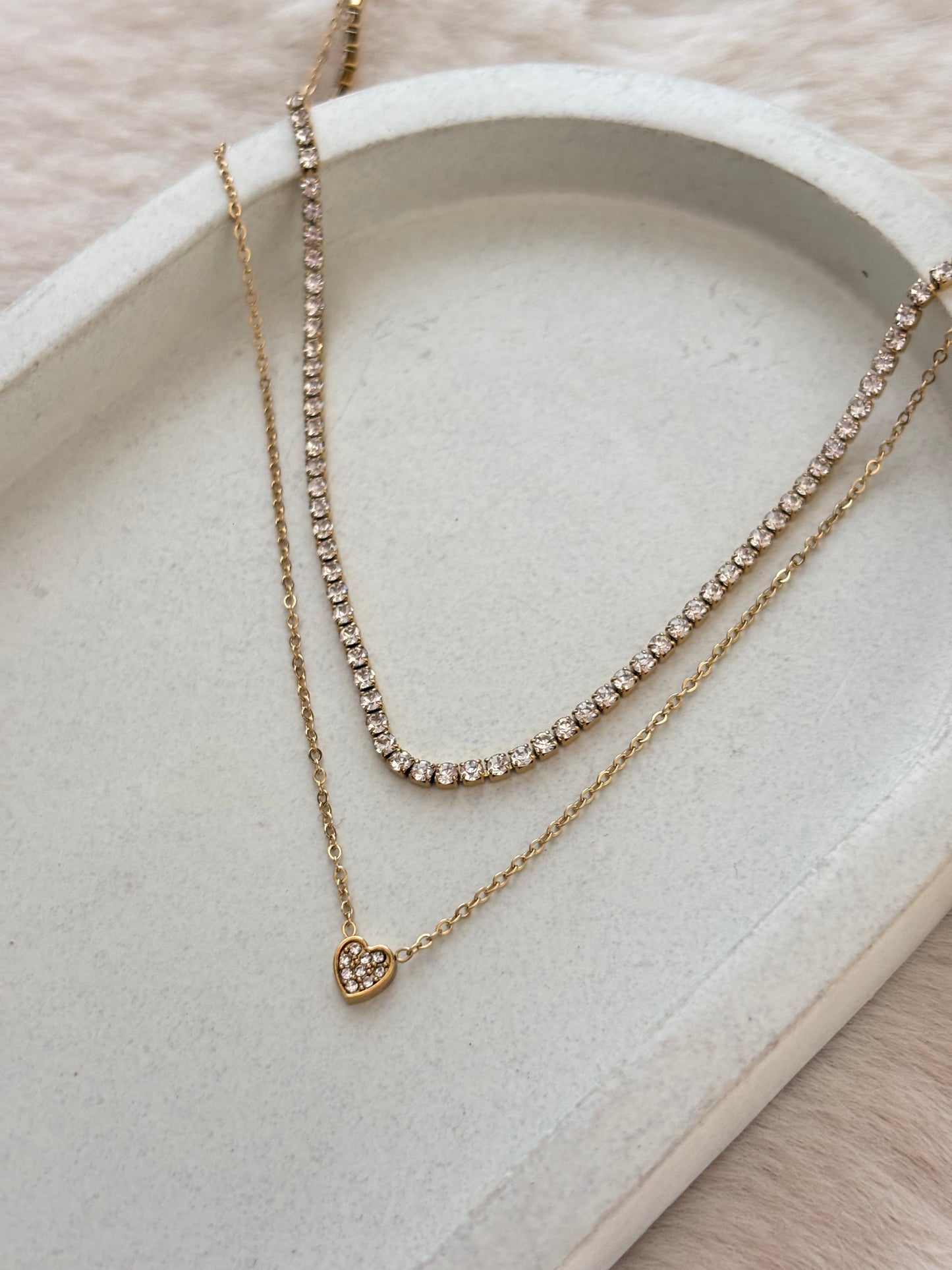 Amour Tennis Layered Necklace
